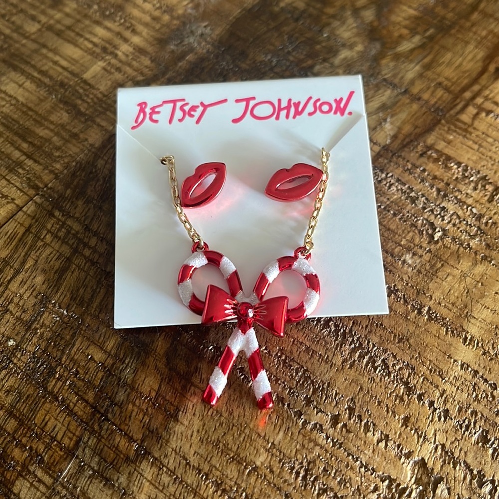 Betsy Johnson earrings and necklace set